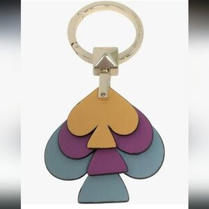 Kate Spade-Stacked Spade Bag Charm-Keychain (Seaside ♠️)
